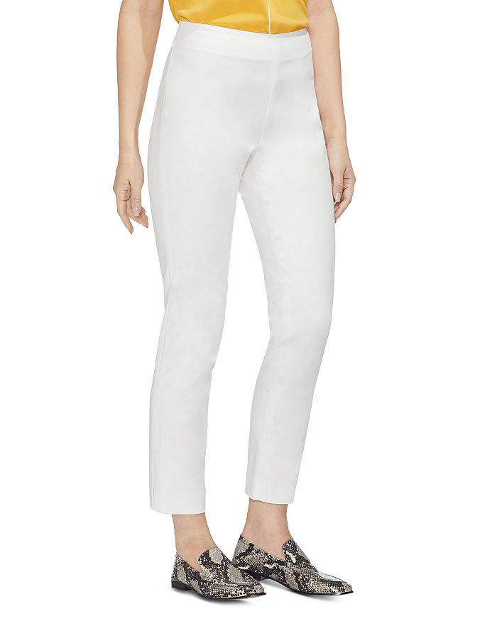Vince Camuto Side Zip Ankle Crop Pants In New Ivory