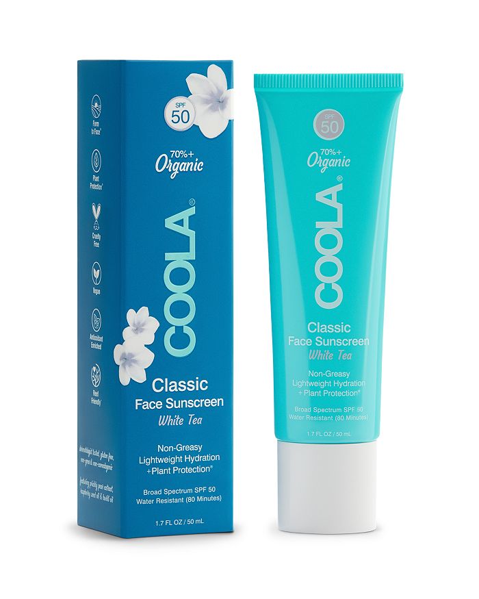 Shop Coola Classic Face Organic Sunscreen Lotion Spf 50 - White Tea