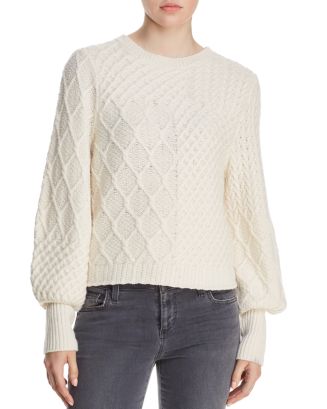 FRAME Mixed Cable-Knit Sweater | Bloomingdale's