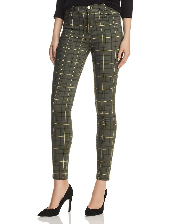 J Brand Maria High Rise Skinny Jeans In Sorrel Plaid - 100% Exclusive