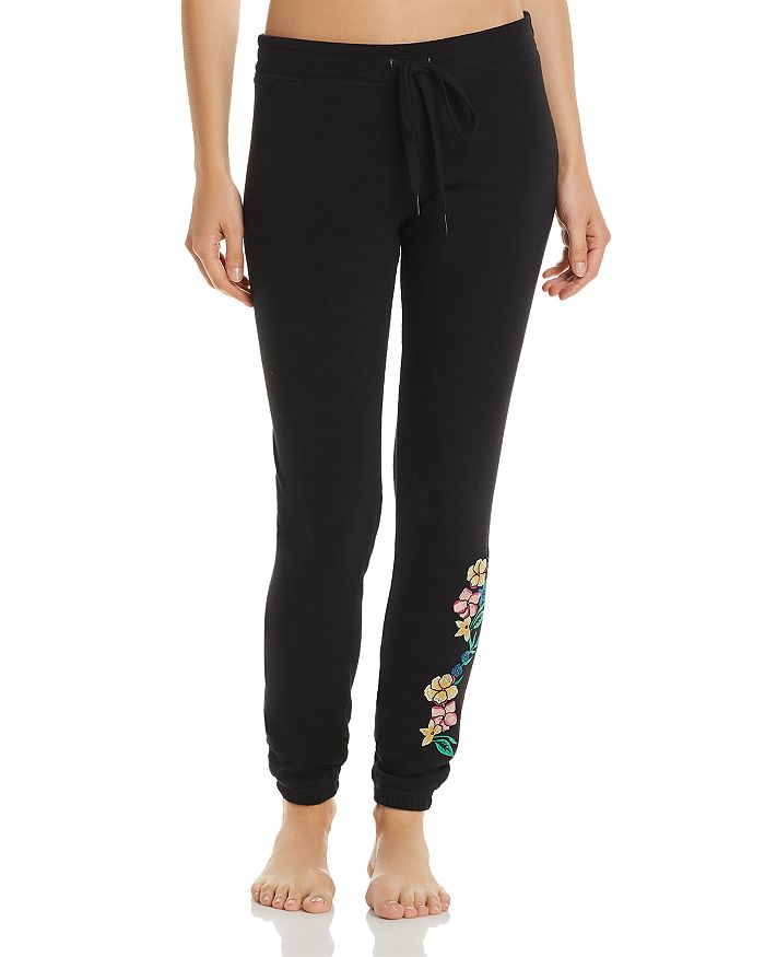 PJ Salvage Peachy Jersey Knit Embroidered Pants | Bloomingdale's
