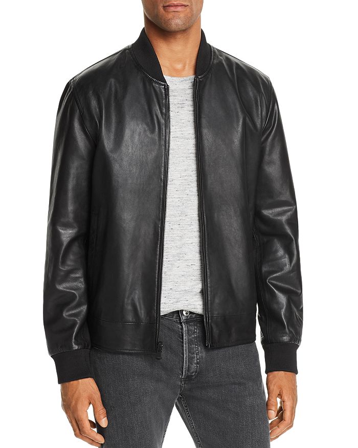 COLE HAAN REVERSIBLE LEATHER BOMBER JACKET,539A2217