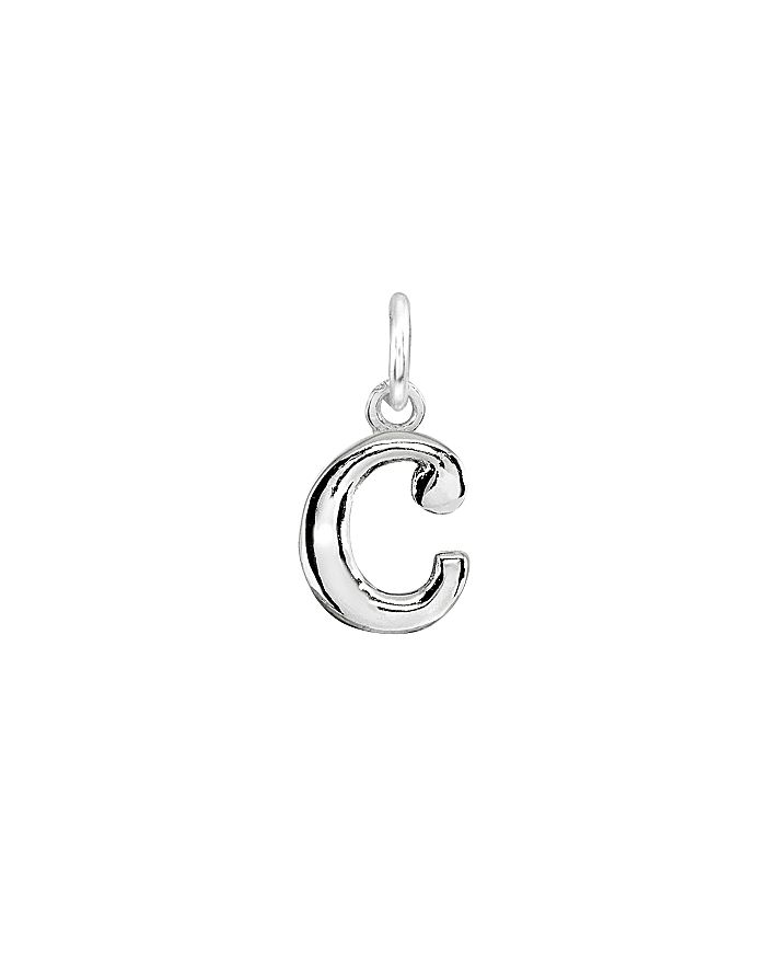 Aqua Initial Charm In Sterling Silver Or 18k Gold-plated Sterling Silver - 100% Exclusive In C/silver
