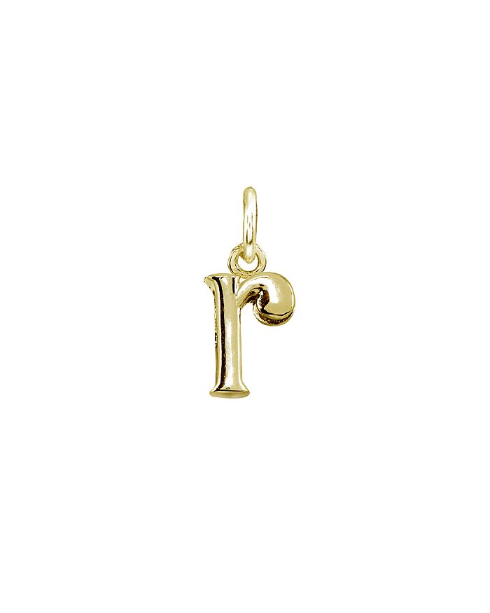 Aqua Initial Charm In Sterling Silver Or 18k Gold-plated Sterling Silver - 100% Exclusive In R/gold