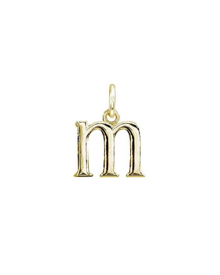 Aqua Initial Charm In Sterling Silver Or 18k Gold-plated Sterling Silver - 100% Exclusive In M/gold