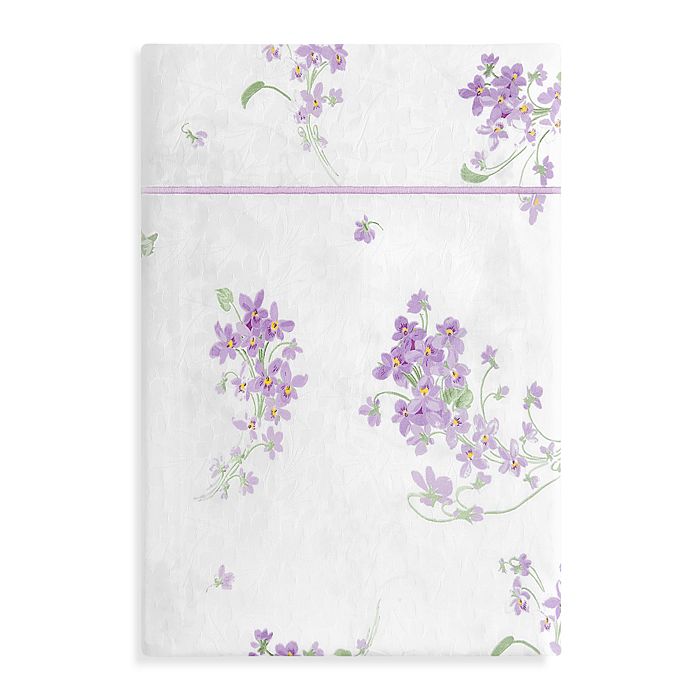Anne De Solene Violette Flat Sheet, King In Floral
