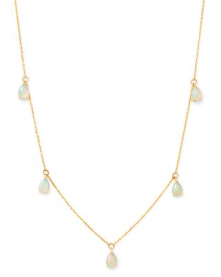 Bloomingdale's Fine Collection - Opal Droplet Necklace in 14K Yellow Gold, 18" - Exclusive