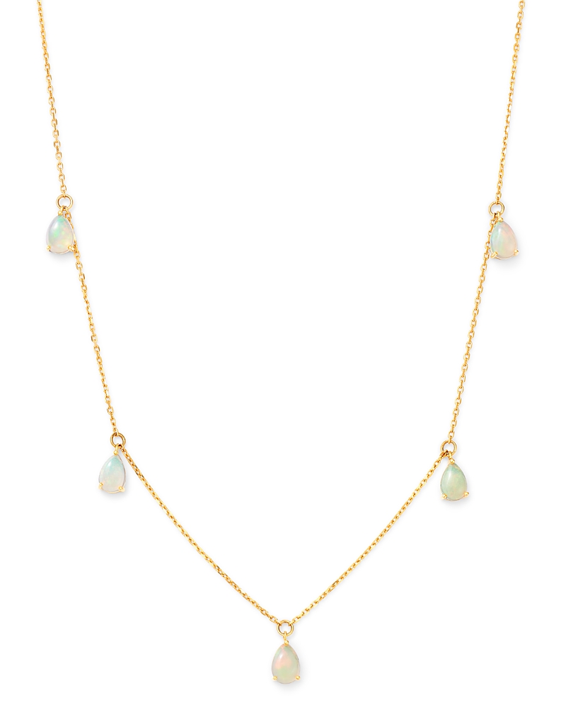 Bloomingdale's Fine Collection Opal Droplet Necklace in 14K Yellow Gold, 18
