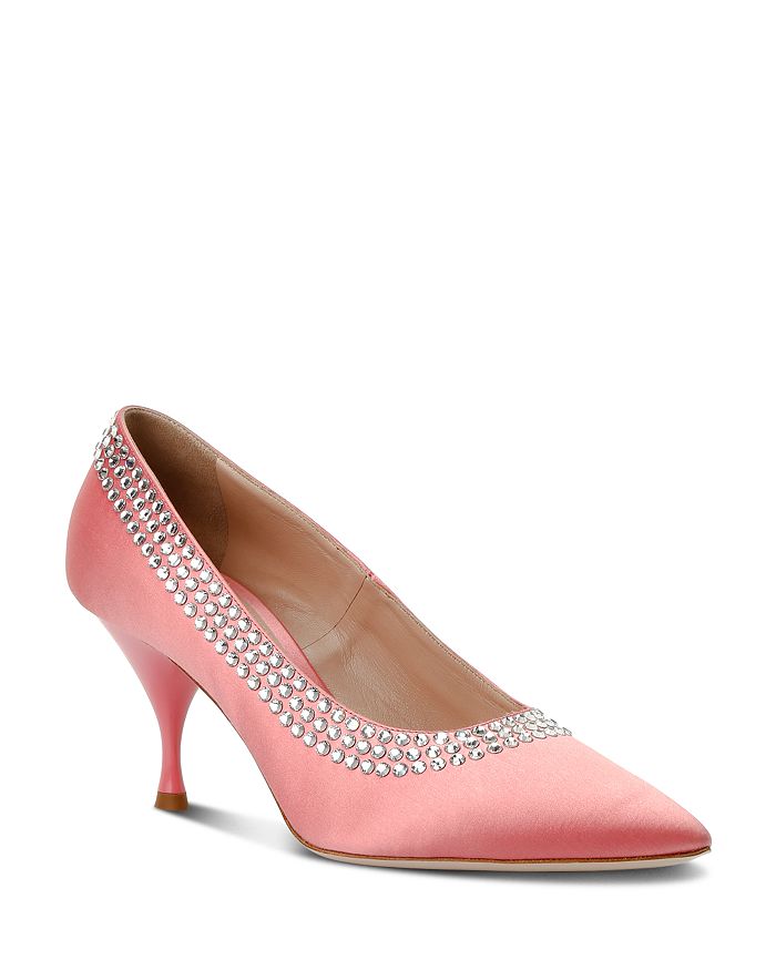 miu miu crystal embellished heels