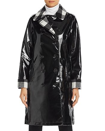 Jane Post Double-Breasted Front Slicker Raincoat | Bloomingdale's