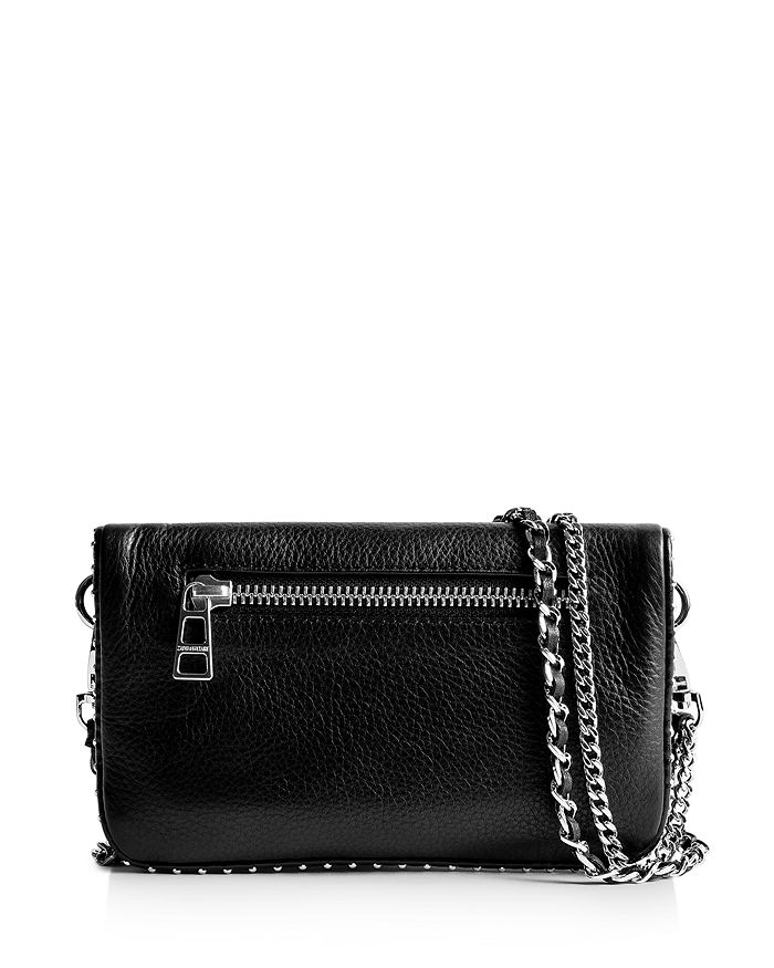 Zadig & Voltaire Rock Nano Bag In Black Grained Leather In Noir | ModeSens