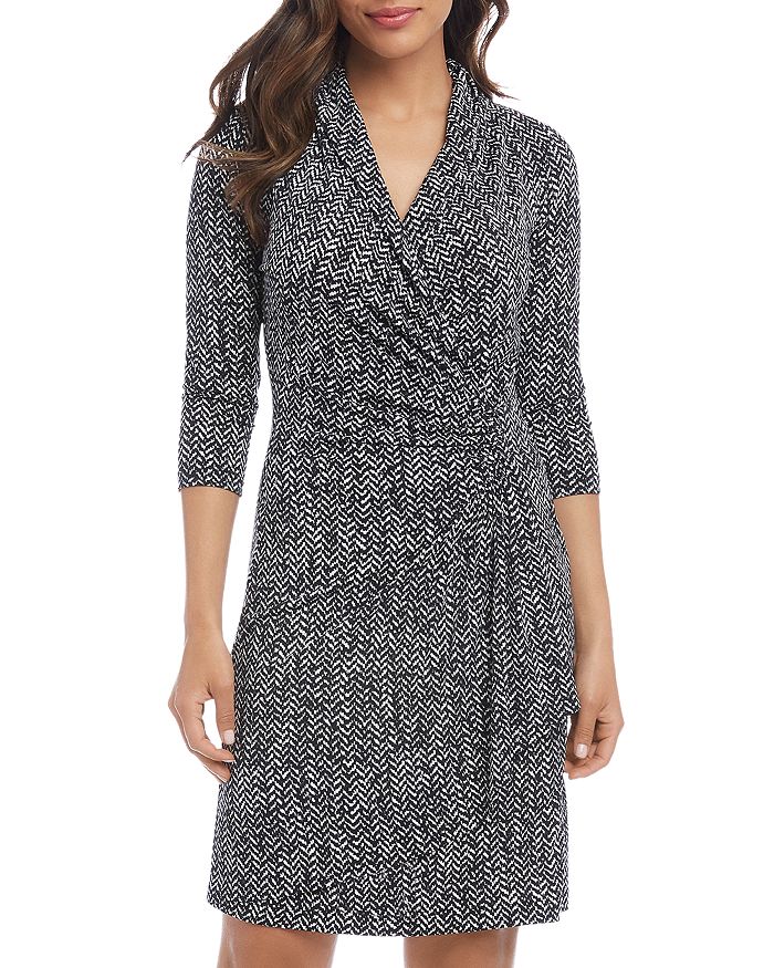 Karen Kane Cascade Faux Wrap Dress Bloomingdale s
