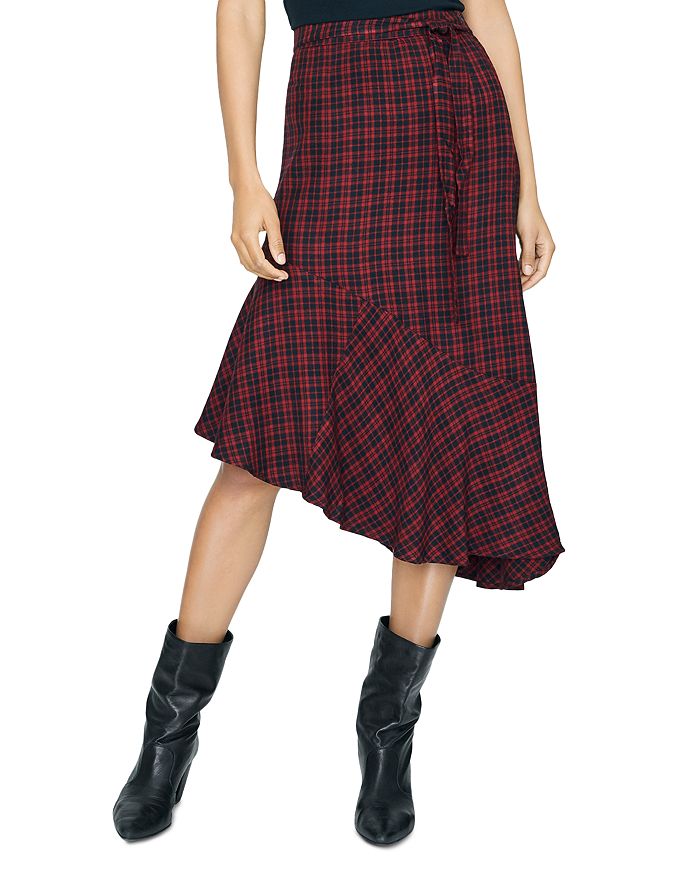 Sanctuary She's the One Check Asymmetric Skirt | Bloomingdale's