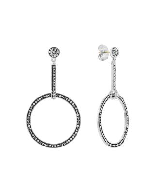 Sterling Silver Enso Circle Drop Earrings