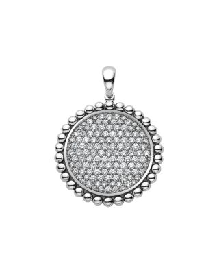 LAGOS - Sterling Silver Caviar Spark Diamond Pendant