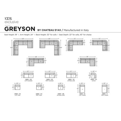 Greyson 4-Piece Leather Sectional