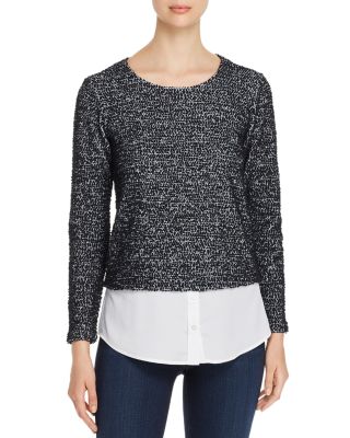 calvin klein layered look sweater