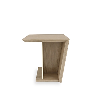 Huppe Agora 18 End Table In Smoked Oak / Fog Glass