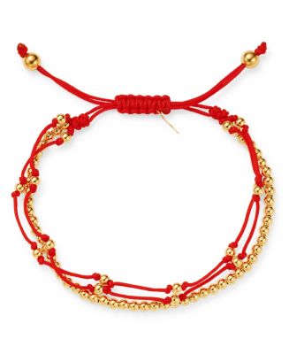 Zoe Lev Nylon & 14K Yellow Gold Trio Fortune Cord Bracelet | Bloomingdale's