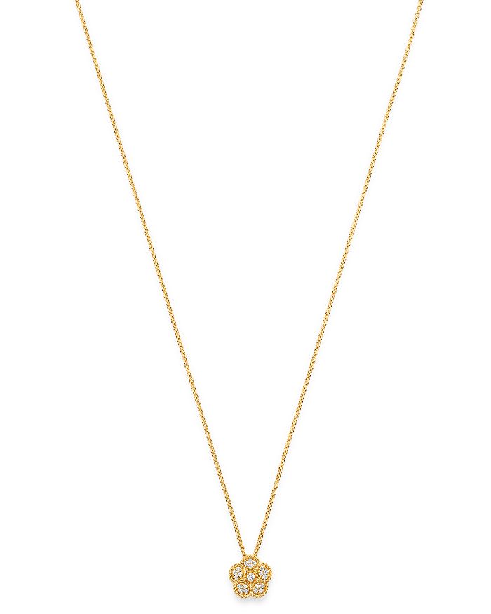 Roberto Coin 18k Yellow Gold Daisy Diamond Pendant Necklace, 17.5 - 100% Exclusive In White/gold