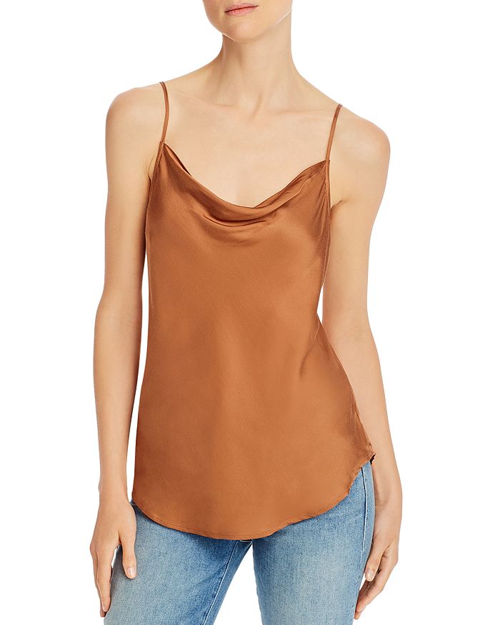 7 For All Mankind Cowl-neck Camisole Top In Penny