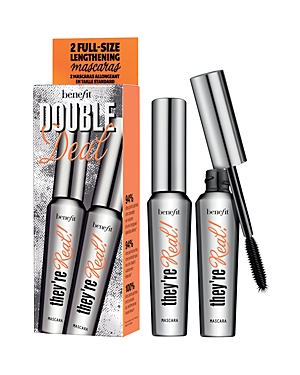BENEFIT COSMETICS THEY'RE REAL! LENGTHENING & VOLUMIZING MASCARA DOUBLE DEAL GIFT SET ($50 VALUE),TT693US
