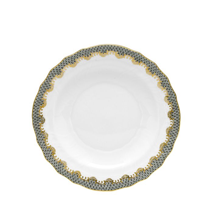 Shop Herend Fishscale Salad Plate In Gray