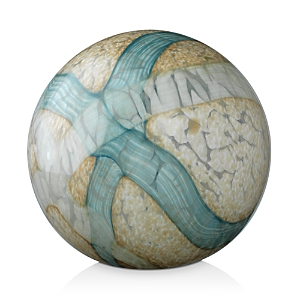 Jamie Young Cosmos Glass Balls, Set Of 2 In Pale Blue Glass