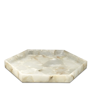 Jamie Young Antonia Large Hexagon Tray In Alabaster