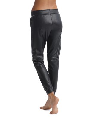 women leather joggers