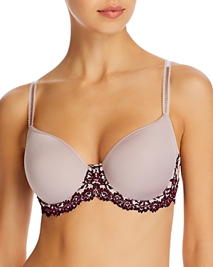 Wacoal Embrace Lace Contour Bra In Sphinx/pickled Beet