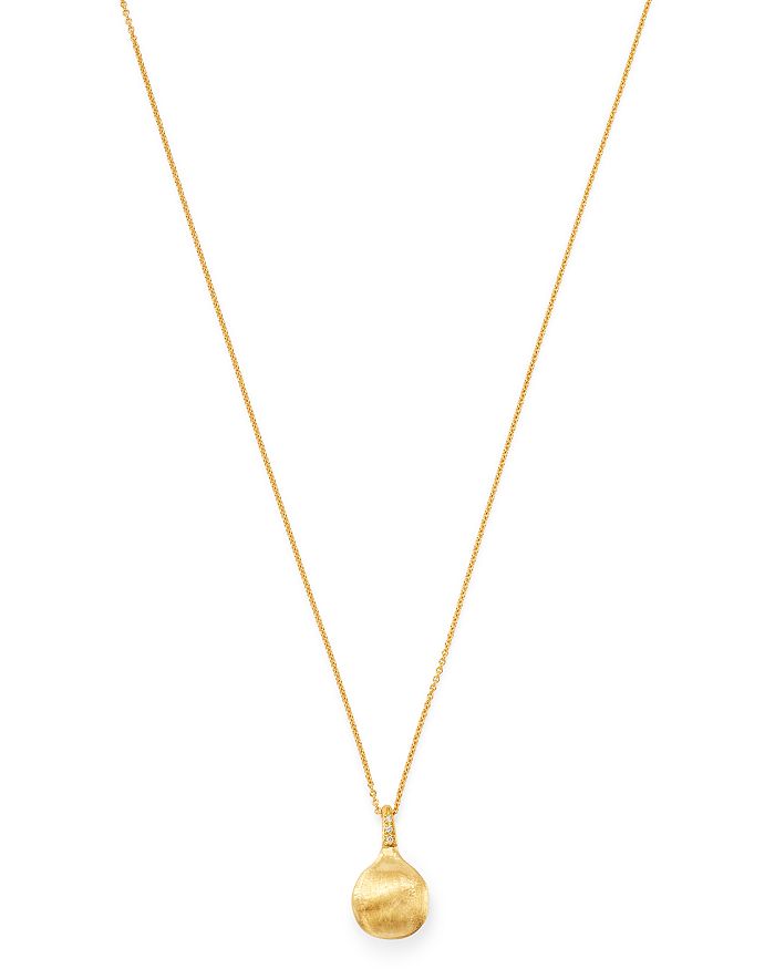 Shop Marco Bicego 18k Yellow Gold Africa Diamond Pendant Necklace, 16.75