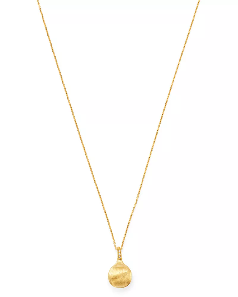 Marco Bicego 18K Yellow Gold Africa Diamond Pendant Necklace, 16.75