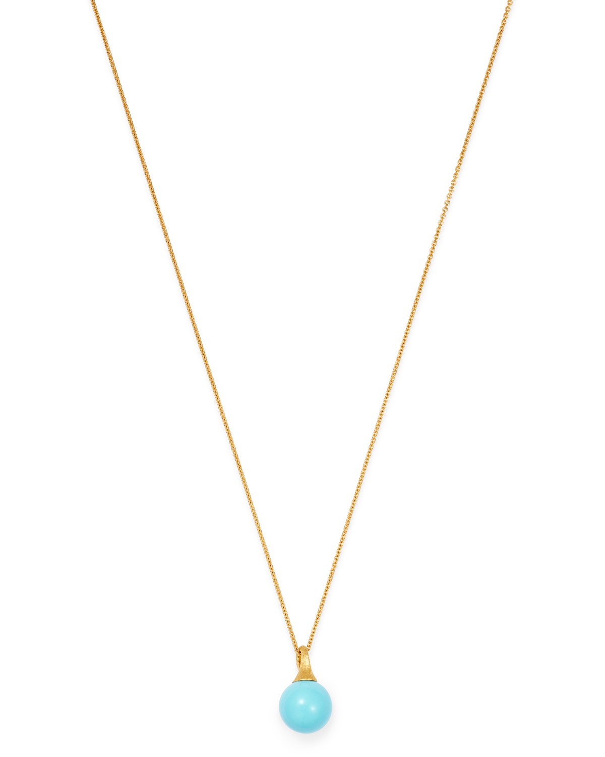 18K Yellow Gold Africa Boule Pendant Necklace