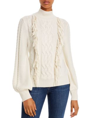 sweater with fringe trim