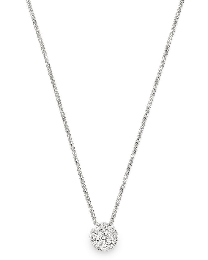 Bloomingdale's Cluster Diamond Pendant Necklace In 14k White Gold, 0.2 Ct. T.w. - 100% Exclusive