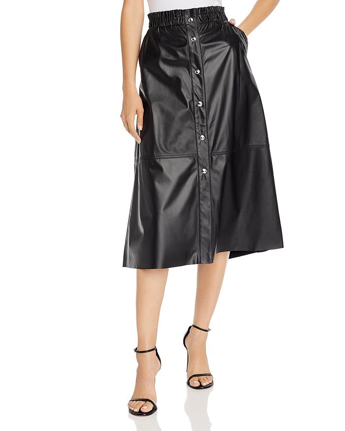 BLANKNYC Faux Leather Midi Skirt | Bloomingdale's