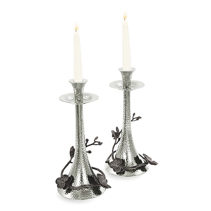 Michael Aram Black Orchid Taper Candleholders Set Of 2 Bloomingdale S