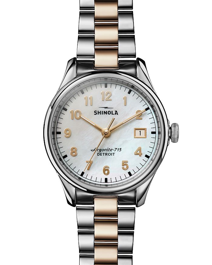 SHINOLA THE VINTON MOTHER-OF-PEARL DIAL WATCH, 38MM,S0120155180