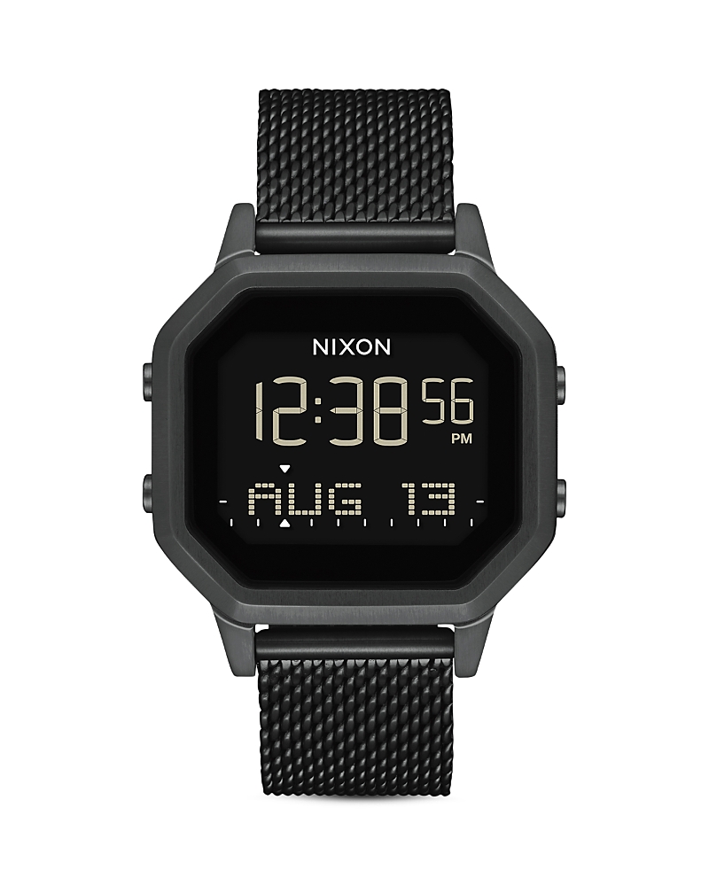 Nixon Women's Siren Black Stainless Steel Milanese Bracelet Watch 36mm