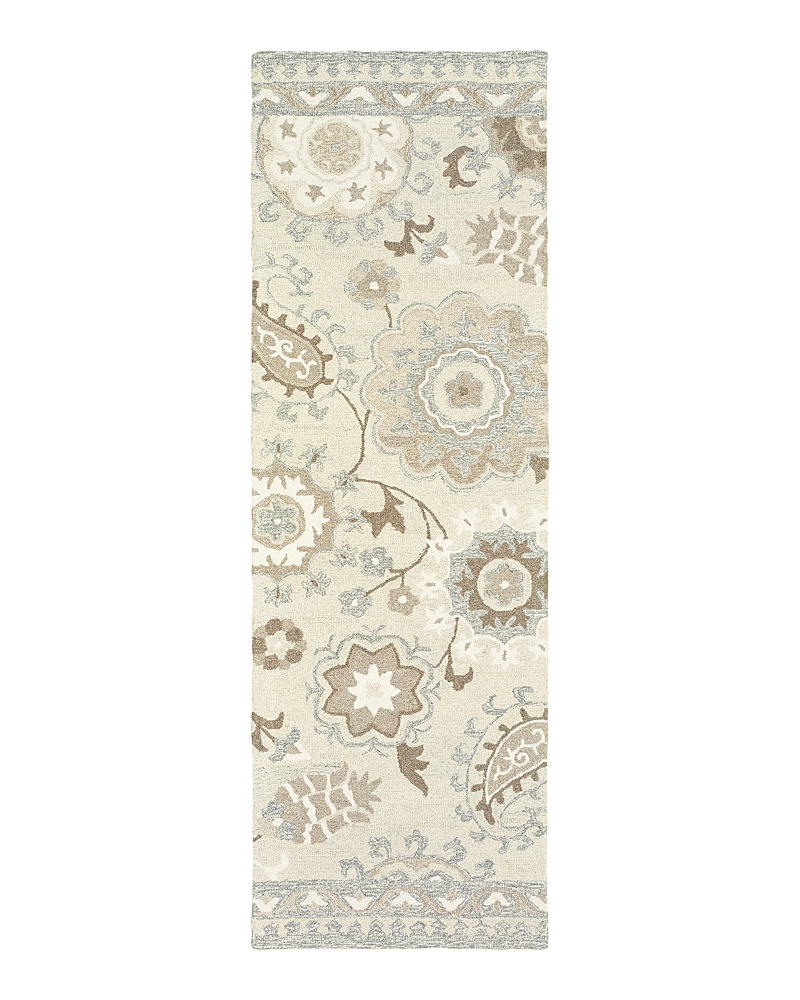 Oriental Weavers Craft 93005 Runner Rug, 2'6 X 8' In Ivory/gray