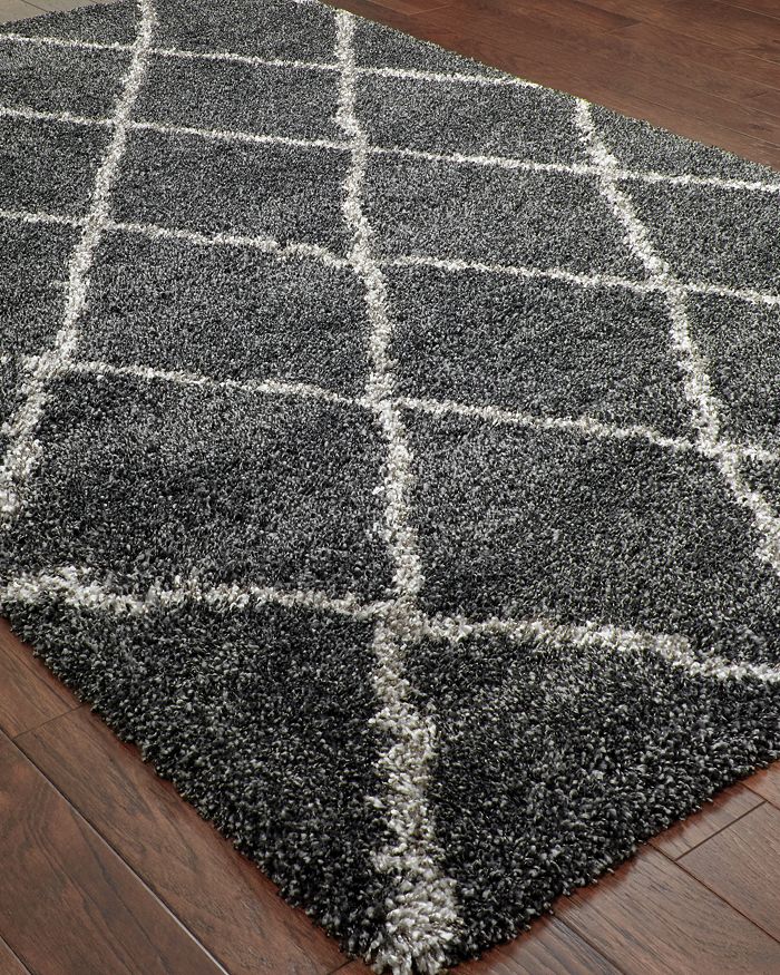 Oriental Weavers Henderson Shag 90 Area Rug, 7'10 X 10'10 In Charcoal/gray