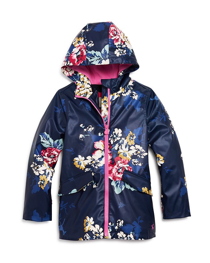 Joules navy hot sale floral raincoat
