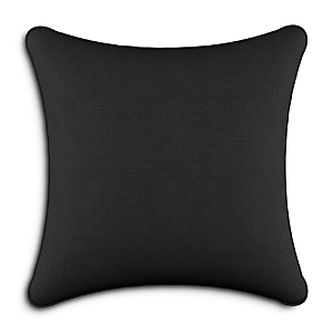 Sparrow & Wren Down Pillow In Linen, 20 X 20 In Black