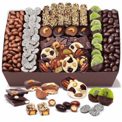 Chocolate Covered Company - Premium Belgian Chocolate Covered Caramel, Nut and Fruit Tray