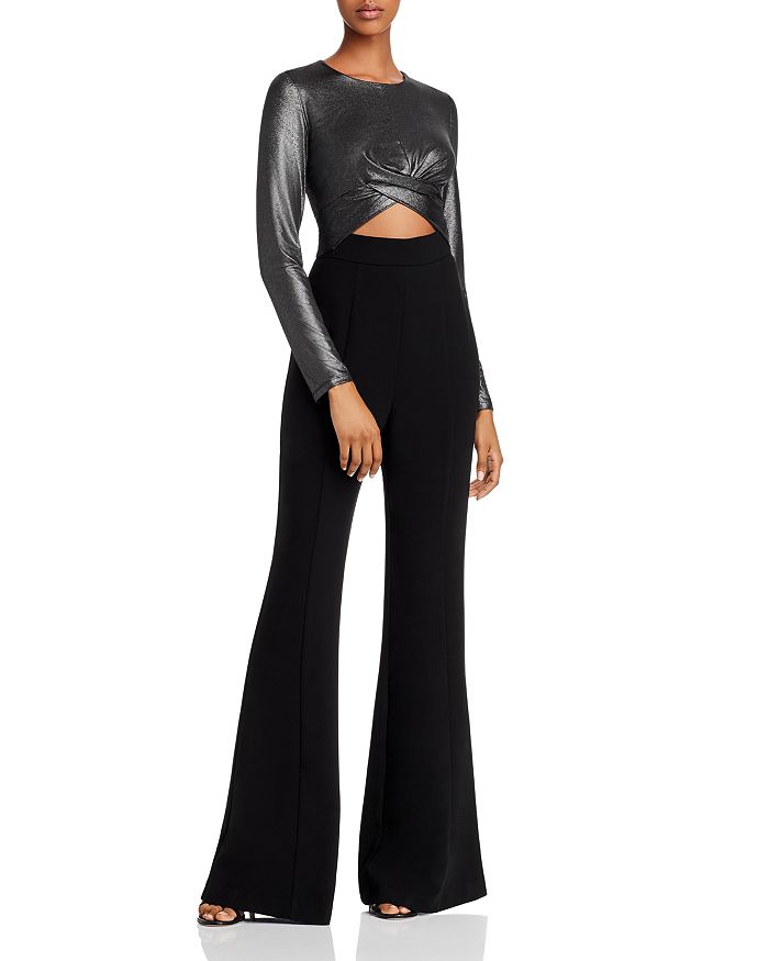 Black halo jumpsuit bloomingdales clearance