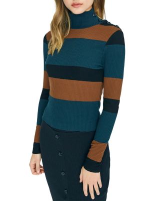 Sanctuary Striped Turtleneck Sweater 