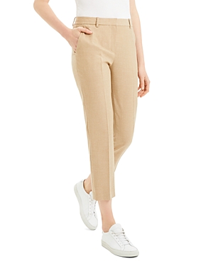 THEORY VIRGIN WOOL TAILORED CROPPED PANTS,J0801203