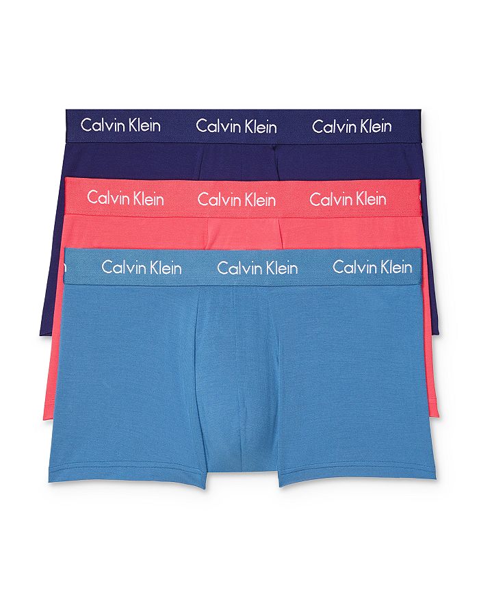 Calvin Klein Trunks - Pack Of 3 In Blue/pink/navy