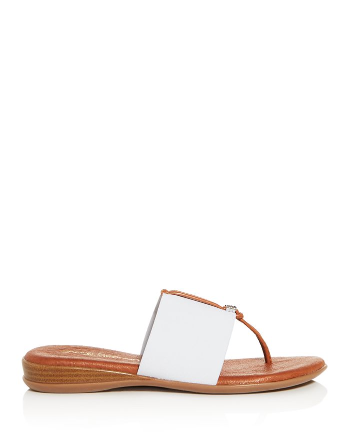 Shop Andre Assous Women's Nice Thong Sandals In White